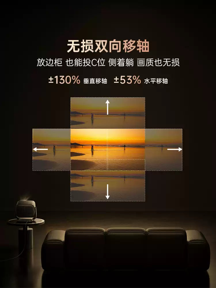 N5S Ultra Max | 2026 New Tri‑Color Laser 4K Home Projector, Ultra‑HD High‑Brightness Eye‑Care, Wireless Phone Screen Cast for Bedroom
